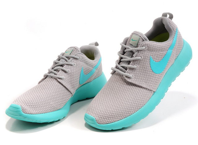 nike Roshe femmes running chaussures gris bleu (2)